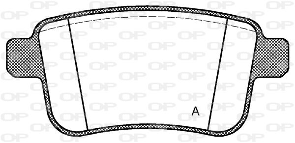 OPEN PARTS Комплект тормозных колодок, дисковый тормоз BPA1352.00